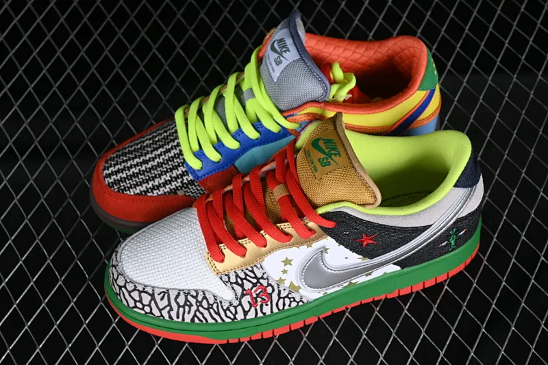 All categories Nk SB Dunk series Nk SB Dunk Low low-top sneakers Nk SB Dunk Low "What The Dunk" Pop art mix and match SB low-top casual sports skateboard shoes 318403-141